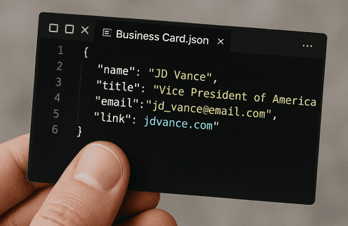 VS Code Business Card Generator | Create Your Own JSON-style Developer Card
